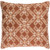 20" Burnt Orange Retro Style Square Throw Pillow - IMAGE 1