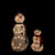 Set of 2 Lighted 3-D Tinsel Snowman Family Christmas Yard Art Decoration 32" - IMAGE 2