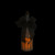 10" LED Flameless Pillar Candle in a Clear Glass Bottle Lantern with Bird Accents - IMAGE 2
