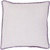 18" Periwinkle and Natural Lavender Purple Woven Linen Decorative Throw Pillow- Down Filler - IMAGE 1