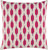 18" Pink and White Contemporary Square Throw Pillow - IMAGE 1