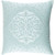 18" Mint Green and Pastel Blue Decorative Square Throw Pillow - IMAGE 1