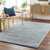 2' x 3' Distressed Gray and Ivory Hand Loomed Rectangular Area Throw Rug - IMAGE 2