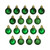 18ct Xmas Green Shatterproof 4-Finish Christmas Ball Ornaments 1.25" (30mm) - IMAGE 2