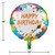 Club Pack of 10 White and Orange Art Party "Happy Birthday" Metallic Foil Party Balloons 18" - IMAGE 2