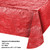 Disposable Textured Rectangular Party Table Covers - 108" - Red - Pack of 12 - IMAGE 2