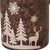 12" Brown Winter Scene Christmas Pillar Candle Holder Lantern with Handle - IMAGE 3