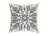 22" Beige and Gray Woven Square Throw Pillow - Down Filler - IMAGE 1