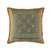 22” Cappuccino Brown and Blue Contemporary Square Throw Pillow - Down Filler - IMAGE 1