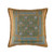 20” Cappuccino Brown and Blue Contemporary Square Throw Pillow - IMAGE 1