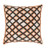 18" Orange and Black Contemporary Throw Pillow - Down Filler - IMAGE 1