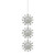 9" Winter Light White Glitter Snowflakes Pendant Christmas Ornament - IMAGE 2