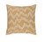 22" Broken Lines Canary Yellow and Khaki Brown Decorative Throw Pillow - Polyester Filled - IMAGE 1