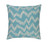 20" Broken Lines Aqua Blue and Khaki Brown Decorative Throw Pillow - Down Filler - IMAGE 1