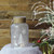 10" Clear Iced White Winter Scene Christmas Pillar Candle Holder Lantern with Handle - IMAGE 5