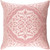 22" Rosewood Brown and Pastel Pink Woven Decorative Throw Pillow - IMAGE 1