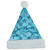 Blue and White Sequin Snowflake Unisex Adult Christmas Santa Hat Costume Accessory - Medium - IMAGE 1