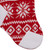 21.5" Red and White Knitted Snowflake Christmas Stocking with Fleece Cuff - IMAGE 5