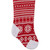 21.5" Red and White Knitted Snowflake Christmas Stocking with Fleece Cuff - IMAGE 4