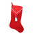 20.5" Red and White Cord and Tassel V Cuff Christmas Stocking - IMAGE 1