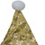 21" Gold and White Sequin Snowflake Christmas Santa Hat Costume Accessory - Medium - IMAGE 4