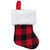 7" Red and Black Plaid Print Christmas Stocking with Faux Fur Cuff - IMAGE 2