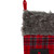 20.5" Red and Black Plaid Christmas Stocking with Pocket and Faux Fur Cuff - IMAGE 4