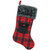 20.5" Red and Black Plaid Christmas Stocking with Pocket and Faux Fur Cuff - IMAGE 1