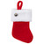 6" Red Velvet Christmas Stocking with Cuff and Silver Bell Accent - IMAGE 2