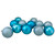 12ct Turquoise Blue Shatterproof 4-Finish Christmas Ball Ornaments 4" (100mm) - IMAGE 1