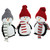 Set of 3 Plush Penguin with Hats and Scarves Christmas Decorations 6" - IMAGE 1