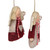 Set of 2 Gray and Red Angel Christmas Ornaments 3.5" - IMAGE 3