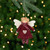 Angel Girl with Wings Hanging Christmas Ornament - 4.25" - Burgundy and Beige - IMAGE 1