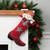 18.5" Country Rustic Red and Black Plaid Cowboy Boot Christmas Stocking - IMAGE 1