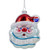 4.5" Blue and Red Glittered Santa Claus Head Pepsi Christmas Ornament - IMAGE 1