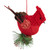 Burlap Cardinal with Pine Needles and Berries Christmas Ornament - 5.25" - Red - IMAGE 5