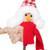 Right Facing Standing Bird with Scarf and Plaid Hat Christmas Figure - 8.5" - IMAGE 6