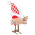 Right Facing Standing Bird with Scarf and Plaid Hat Christmas Figure - 8.5"