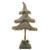 19.5" Brown and Gray Glittered Christmas Tree Tabletop Decor - IMAGE 1