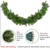 Pre-Lit Battery Operated Ashcroft Cashmere Pine Christmas Garland - 6' x 14"  - Warm White LED Lights - IMAGE 2