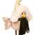 Standing Bird in Winter Apparel Christmas Figure - 9" - Beige and Green