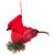 Burlap Cardinal with Pine Needles and Berries Christmas Ornament - 6.5" - Red - IMAGE 6