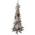19" Brown and Gray Glittered Feather Cone Tree Christmas Decor - IMAGE 1