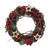 10" Apples and Berries Christmas Wreath with Stars - Unlit - IMAGE 1