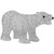 Lighted Commercial Grade Acrylic Polar Bear Outdoor Christmas Decoration - 28" - Pure White LED Lights - IMAGE 4