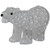 Lighted Commercial Grade Acrylic Polar Bear Outdoor Christmas Decoration - 28" - Pure White LED Lights - IMAGE 3