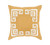 20" Yellow and White Greek Key Border Square Throw Pillow - IMAGE 1