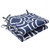 Geometric Outdoor Squared Edge Seat Cushions - 18.5" - Blue - Set of 2 - IMAGE 1