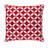 22" Red and White Machine Embroidered Square Contemporary Throw Pillow - Down Filler - IMAGE 1