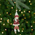 4ct Red and Gray Girls with Scarves Christmas Doll Ornaments 12"